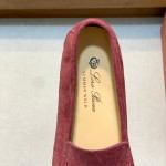 Loro Piana Summer Walk Loafer FAE8124-MD84 Warm Gray Unisex Comfort Shoes Front View