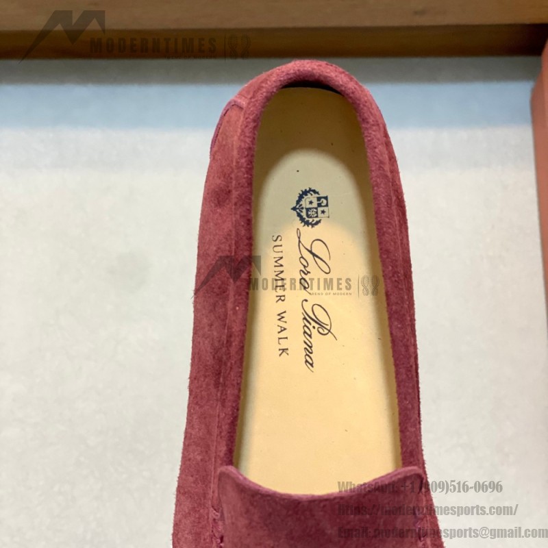 Loro Piana Summer Walk Loafer FAE8124-MD84 Warm Gray Unisex Comfort Shoes Front View