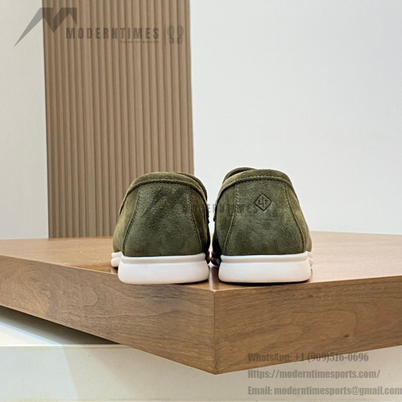 Loro Piana Summer Walk Loafer FAE8124-519Z Murano Green Footwear Loro Piana Summer Walk Loafer FAE8124-519Z Murano Green Unisex Comfort Shoes Front View