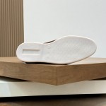 Loro Piana Summer Walk Loafer FAE8124-MD84 Warm Gray Unisex Comfort Shoes Front View