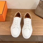 Hermès Deep Leder Sneaker H231888ZH1W440 weiße Low-Top Unisex Luxusschuhe