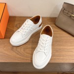 Hermès Deep Leder Sneaker H231888ZH1W440 weiße Low-Top Unisex Luxusschuhe