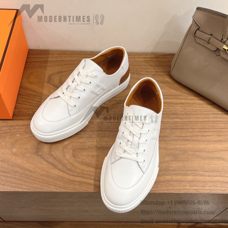 Hermès Deep Leder Sneaker H231888ZH1W440 weiße Low-Top Unisex Luxusschuhe