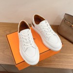 Hermès Deep Leder Sneaker H231888ZH1W440 weiße Low-Top Unisex Luxusschuhe