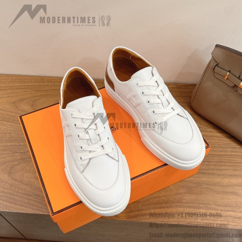 Hermès Deep Leder Sneaker H231888ZH1W440 weiße Low-Top Unisex Luxusschuhe