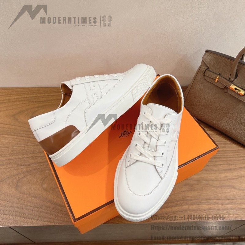 Hermès Deep Leder Sneaker H231888ZH1W440 weiße Low-Top Unisex Luxusschuhe