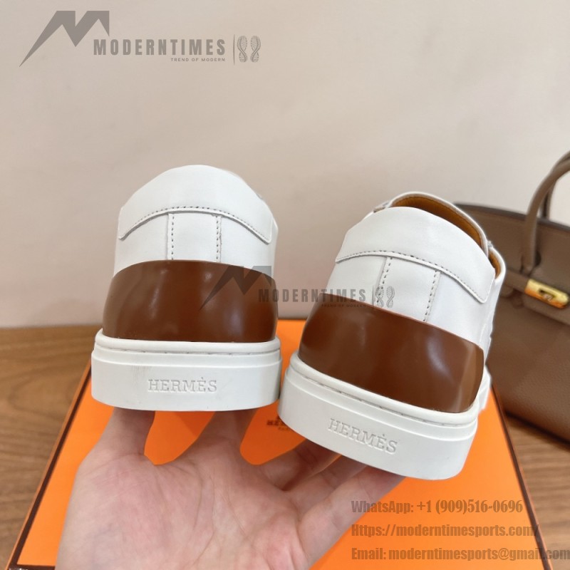 Hermès Deep Leder Sneaker H231888ZH1W440 weiße Low-Top Unisex Luxusschuhe