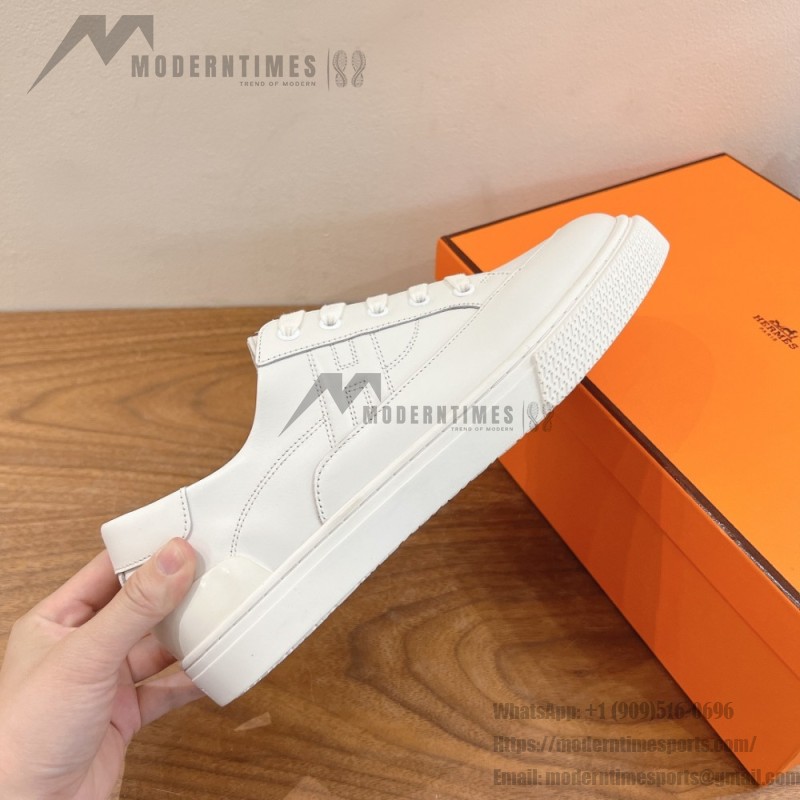 Hermès Deep Leder Sneaker H231888ZH1W440 weiße Low-Top Unisex Luxusschuhe