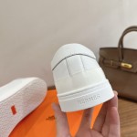 Hermès Deep Leder Sneaker H231888ZH1W440 weiße Low-Top Unisex Luxusschuhe