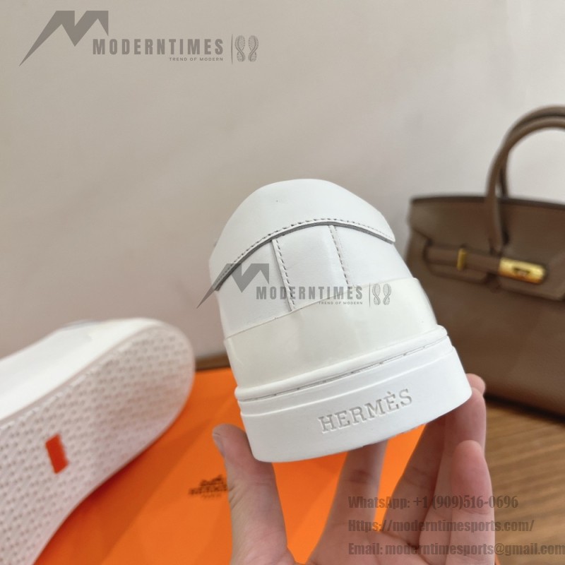 Hermès Deep Leder Sneaker H231888ZH1W440 weiße Low-Top Unisex Luxusschuhe