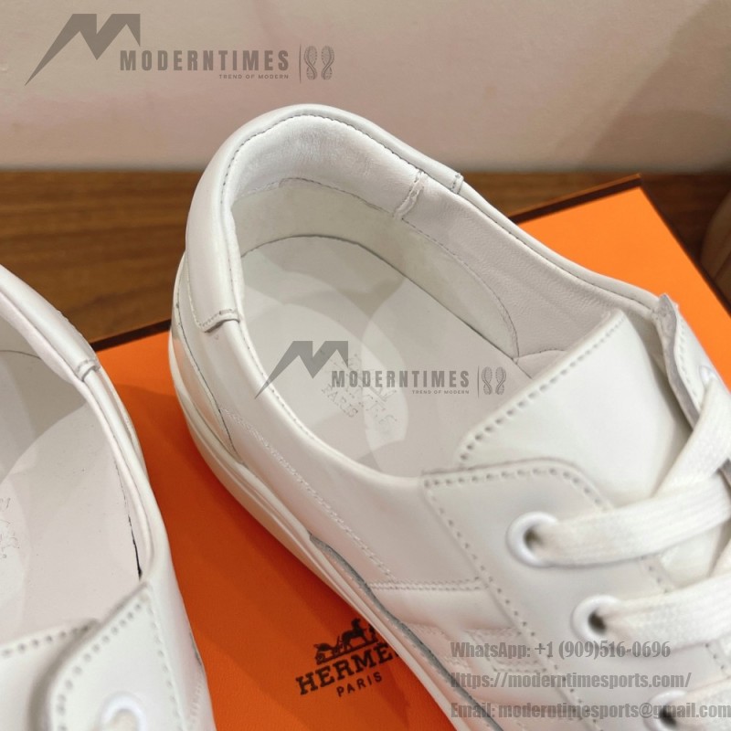 Hermès Deep Leder Sneaker H231888ZH1W440 weiße Low-Top Unisex Luxusschuhe