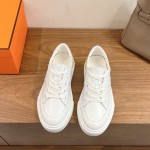 Hermès Deep Leder Sneaker H231888ZH1W440 weiße Low-Top Unisex Luxusschuhe