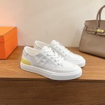 Hermès Deep Leder Sneaker H231888ZH1W440 weiße Low-Top Unisex Luxusschuhe