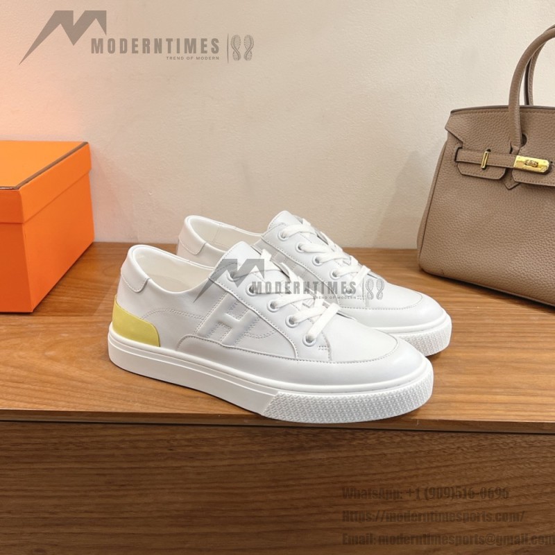 Hermès Deep Leder Sneaker H231888ZH1W440 weiße Low-Top Unisex Luxusschuhe