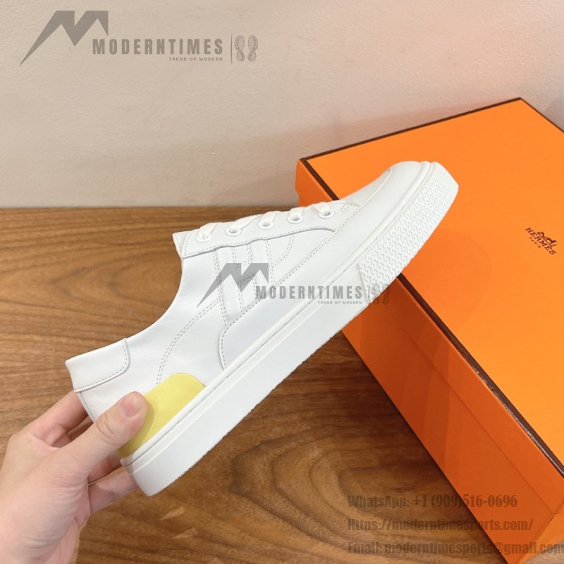 Hermès Deep Leder Sneaker H231888ZH1W440 weiße Low-Top Unisex Luxusschuhe