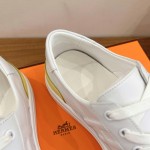 Hermès Deep Leder Sneaker H231888ZH1W440 weiße Low-Top Unisex Luxusschuhe