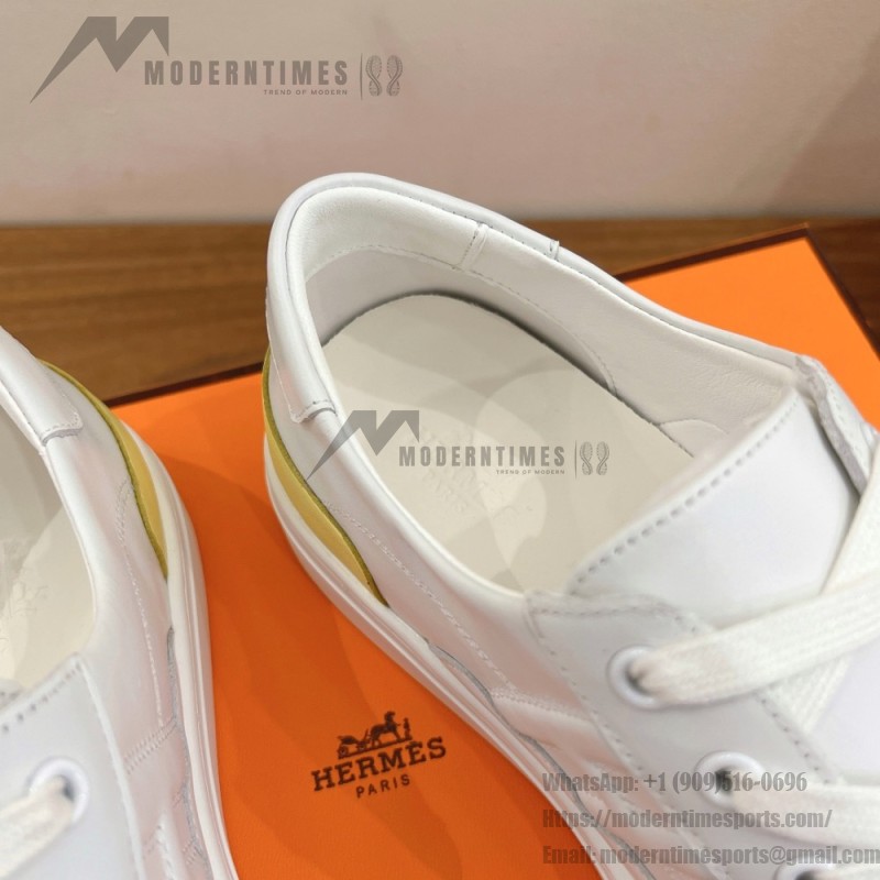 Hermès Deep Leder Sneaker H231888ZH1W440 weiße Low-Top Unisex Luxusschuhe