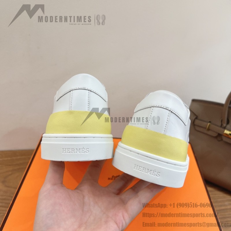 Hermès Deep Leder Sneaker H231888ZH1W440 weiße Low-Top Unisex Luxusschuhe