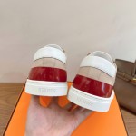 HERMES grey leather low-top sneakers unisex luxury designer shoes