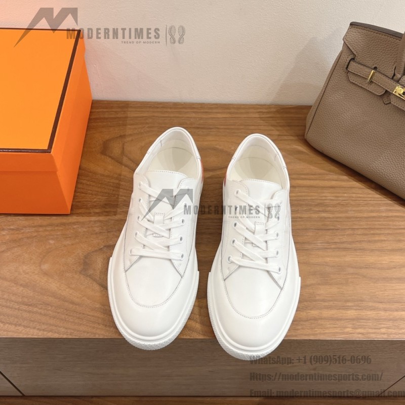 Hermès Deep Leder Sneaker H231888ZH1W440 weiße Low-Top Unisex Luxusschuhe