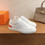 Hermès Deep Leder Sneaker H231888ZH1W440 weiße Low-Top Unisex Luxusschuhe