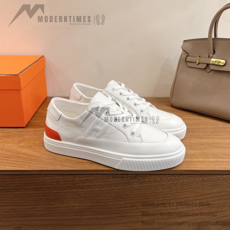 Hermès Deep Leder Sneaker H231888ZH1W440 weiße Low-Top Unisex Luxusschuhe