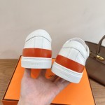 Hermès Deep Leder Sneaker H231888ZH1W440 weiße Low-Top Unisex Luxusschuhe