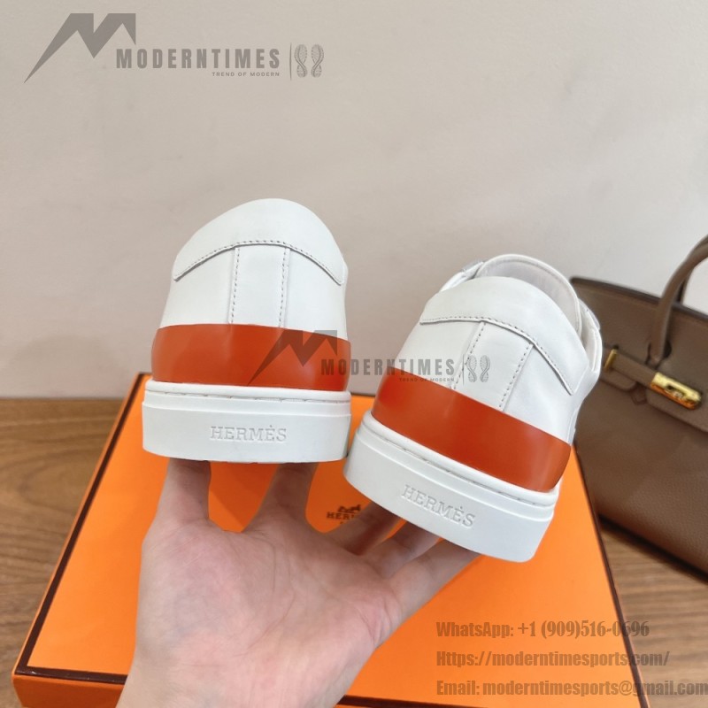 Hermès Deep Leder Sneaker H231888ZH1W440 weiße Low-Top Unisex Luxusschuhe