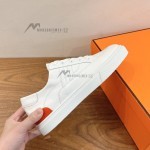 HERMES Deep leather sneakers H231888ZH1W440 white low-top unisex luxury shoes