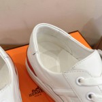 Hermès Deep Leder Sneaker H231888ZH1W440 weiße Low-Top Unisex Luxusschuhe