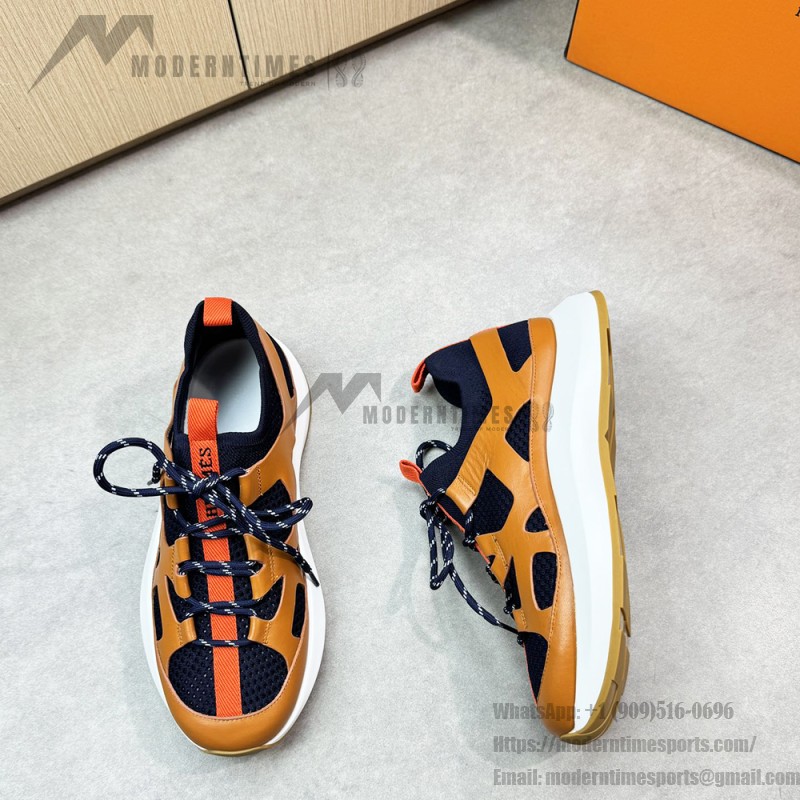 HERMES Katana Marine Naturel men luxury sport sneakers side view