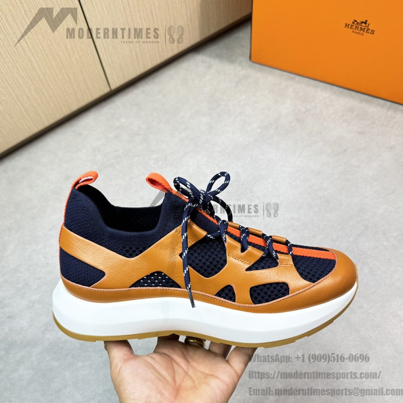 HERMES Katana Marine Naturel men luxury sport sneakers side view
