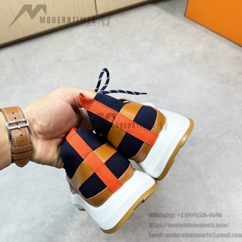 HERMES Katana Marine Naturel men luxury sport sneakers side view