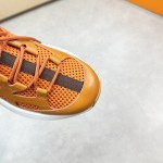 HERMES Katana Sneakers H251981ZHO1400 Orange H Naturel men’s luxury sport shoes