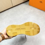 HERMES Katana Sneakers H251981ZHO1400 Orange H Naturel men’s luxury sport shoes