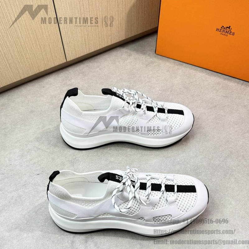 HERMES Katana white men’s luxury sport sneakers side view