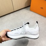HERMES Katana white men’s luxury sport sneakers side view