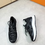 HERMES Katana Sneakers H251981ZH01390 Noir men luxury black sport sneakers side view