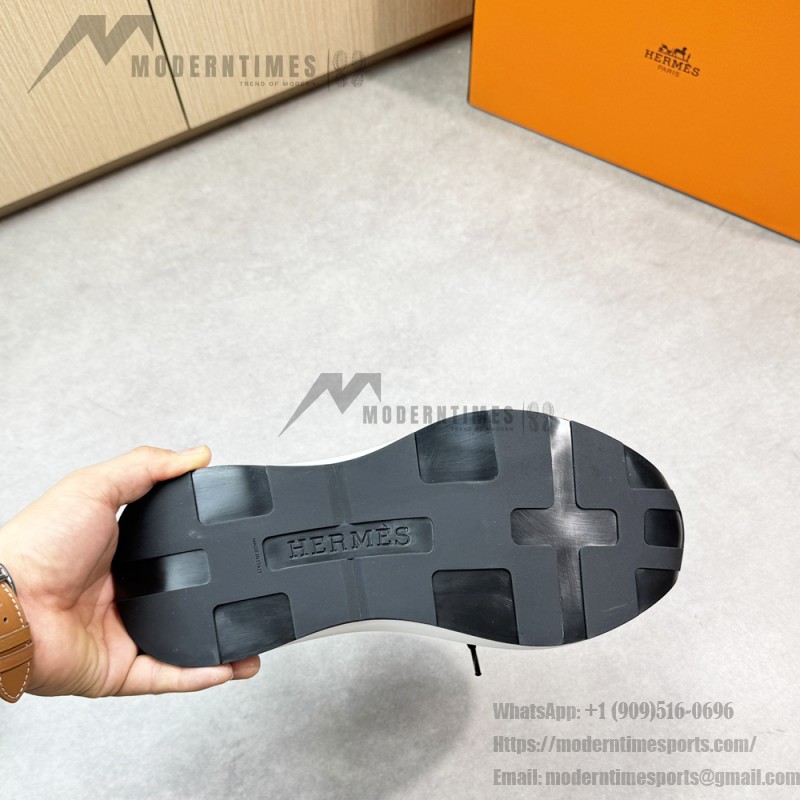 HERMES Katana Sneakers H251981ZH01390 Noir men luxury black sport sneakers side view