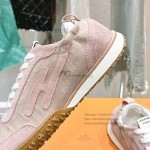 HERMES Jet Sneakers Rose Cancan Rose Aquarelle women luxury pink sneakers side view