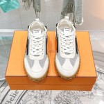 HERMES Jet Sneaker Multicolore Prunoir luxury designer sport shoe side view