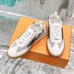 HERMES Jet Sneaker Multicolore Prunoir luxury designer sport shoe side view