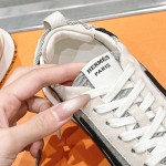 HERMES Jet Sneaker Multicolore Prunoir luxury designer sport shoe side view