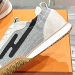 HERMES Jet Sneaker Multicolore Prunoir luxury designer sport shoe side view