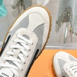 HERMES Jet Sneaker Multicolore Prunoir luxury designer sport shoe side view