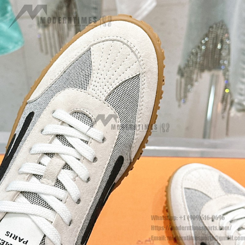 HERMES Jet Sneaker Multicolore Prunoir luxury designer sport shoe side view