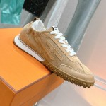 Hermes Jet sneakers women yellow Jaune Calisson Jaune Malawi side view