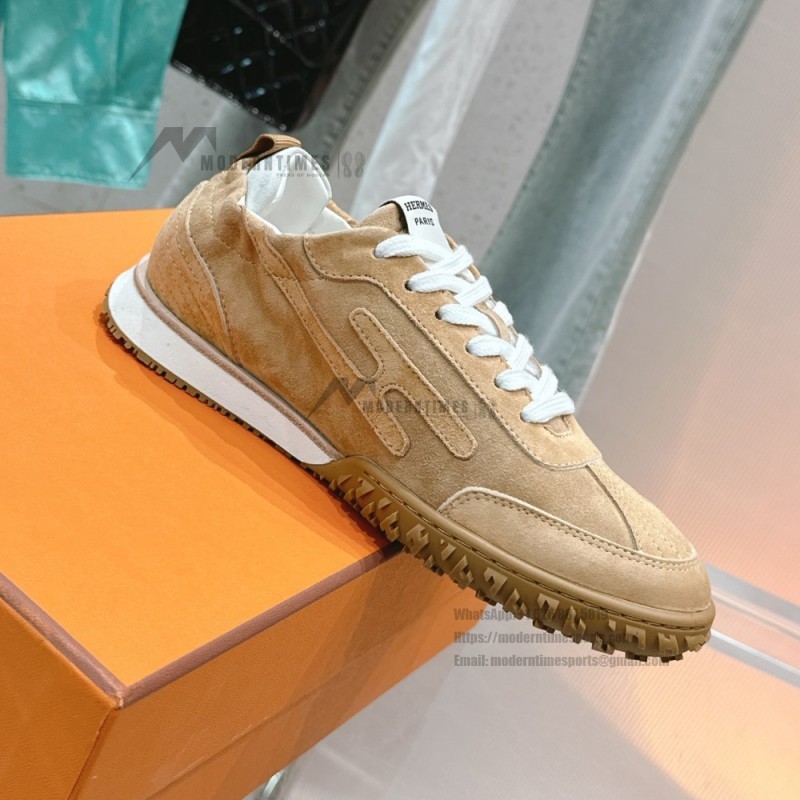 Hermes Jet sneakers women yellow Jaune Calisson Jaune Malawi side view