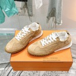 Hermes Jet sneakers women yellow Jaune Calisson Jaune Malawi side view