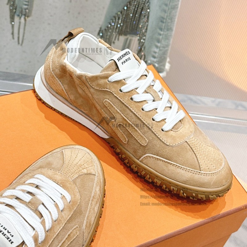 Hermes Jet sneakers women yellow Jaune Calisson Jaune Malawi side view